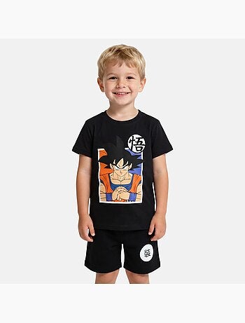 Dragon ball z - ensemble garçon t-shirt avec personnage et short assorti