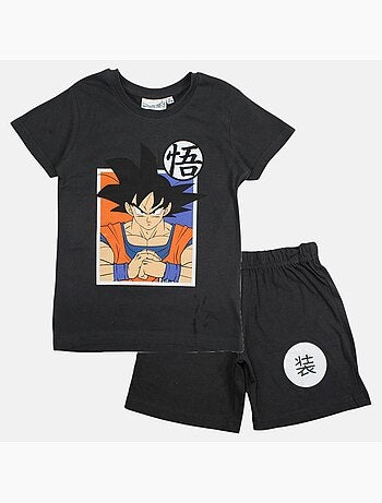 Dragon ball z - ensemble garçon t-shirt avec personnage et short assorti