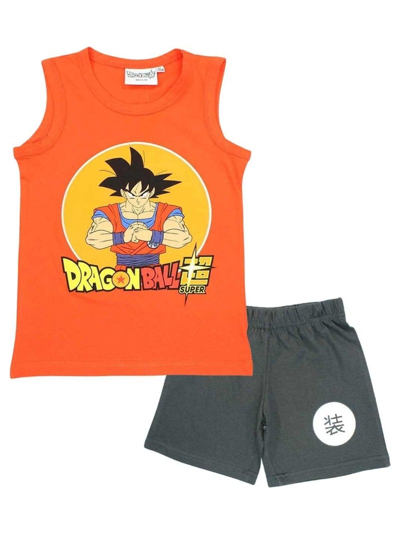Dragon Ball Z - Ensemble ​​T-shirt short Imprimé Dragon Ball Orange - Kiabi