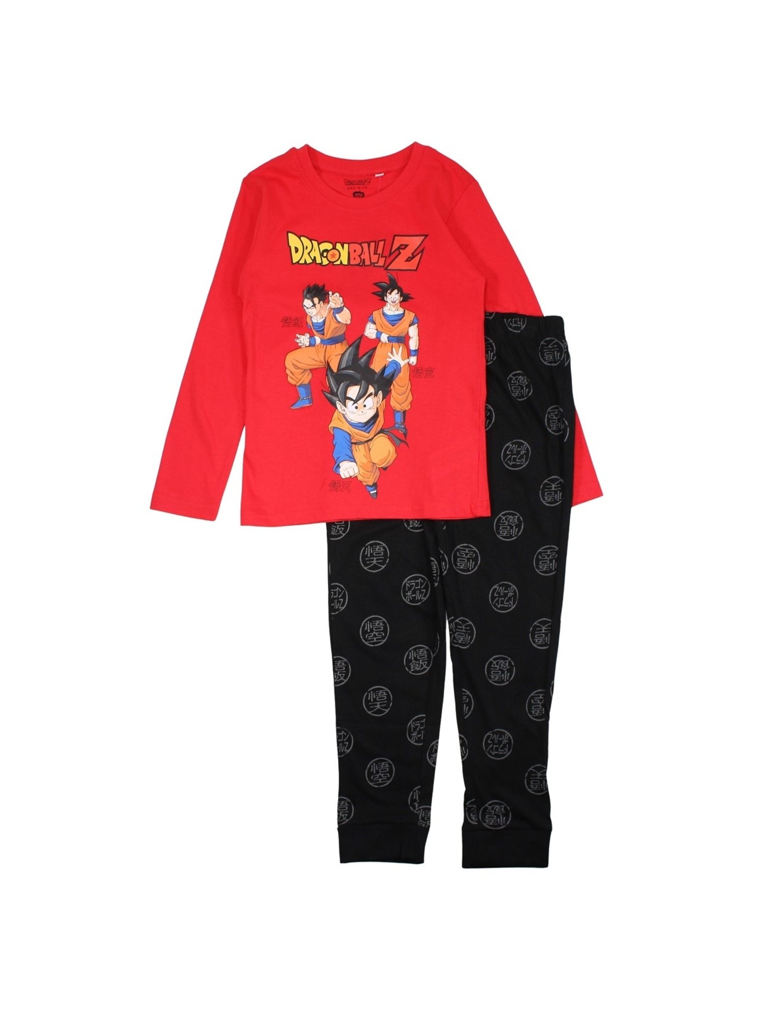 Pyjama Garçon Dragon Ball Z Goku - Haut Noir, Pantalon Kaki, Manches Longues, Taille Enfant - 2