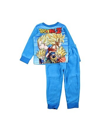 Dragon ball z - pyjama polaire imprimé manches longues, col rond