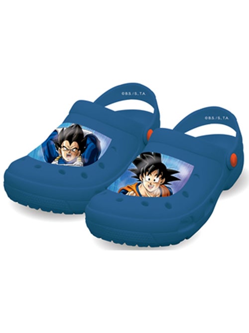 Dragon Ball Z - Sabots enfant en mousse bleus avec bride arrière et motif personnage - Kiabi