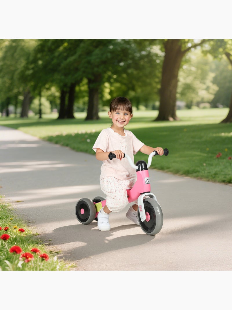 Draisienne 3 roues enfant 12-36 mois pneu EVA silencieux grande selle Rose - Kiabi