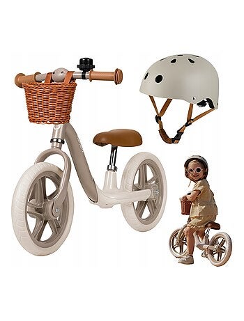 Draisienne avec casque LIONELO Alex Plus - Léger - Selle confortable - Panier et Sonnette inclus
