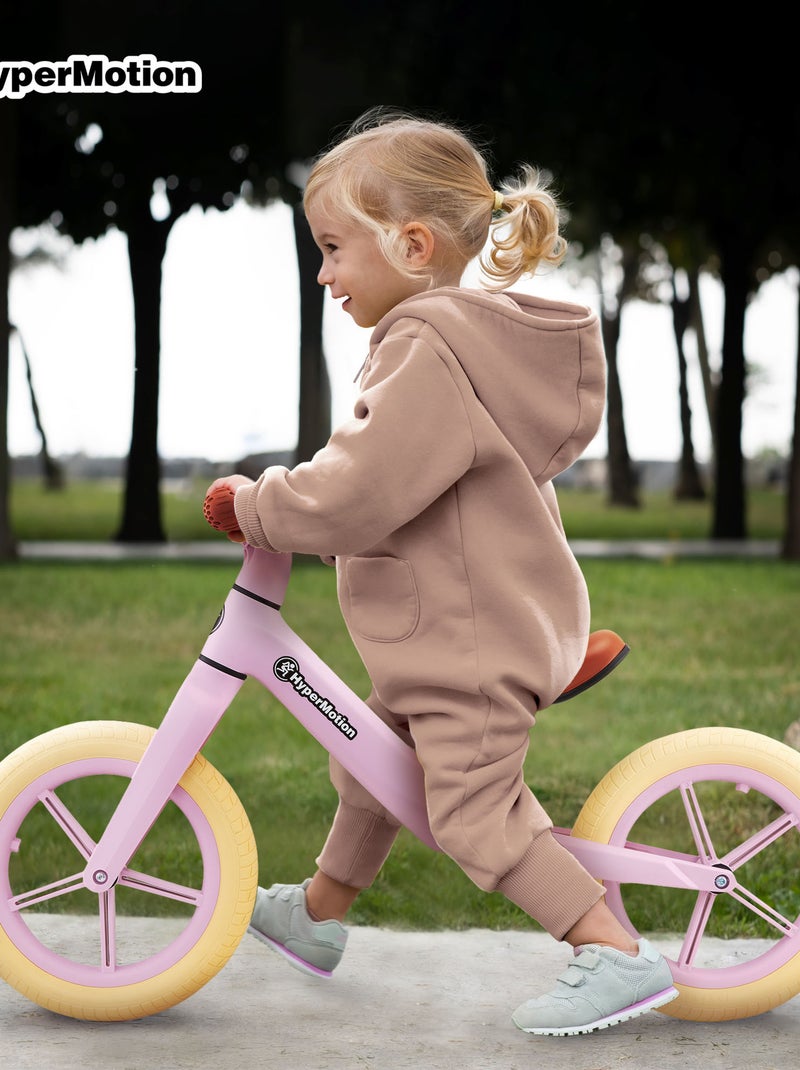 Draisienne Bébé +18 mois sans Pédales 50 kg max , Vélo Enfant Selle Réglable Rose - Kiabi