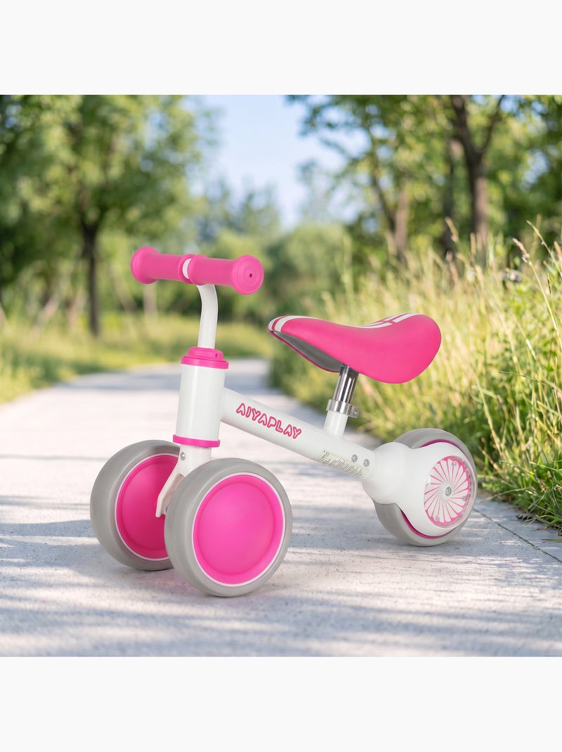 Draisienne enfant 3 roues roue ar lumineuse réglable Rose - Kiabi