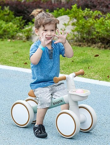 Draisienne enfant 4 roues évolutive - porteur - selle réglable, guidon ergonomique