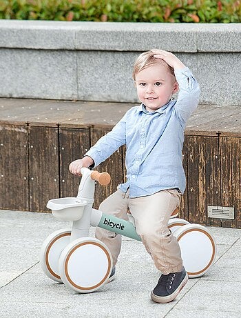 Draisienne enfant 4 roues évolutive - porteur - selle réglable, guidon ergonomique