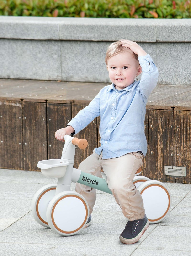 Draisienne enfant 4 roues évolutive - porteur - selle réglable, guidon ergonomique Vert - Kiabi