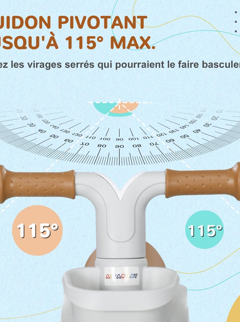 Draisienne enfant 4 roues gris Vert - Kiabi