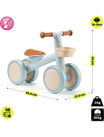 Draisienne Enfant 4 Roues HyperMotion Tobi Mini avec Panier dès 12 mois