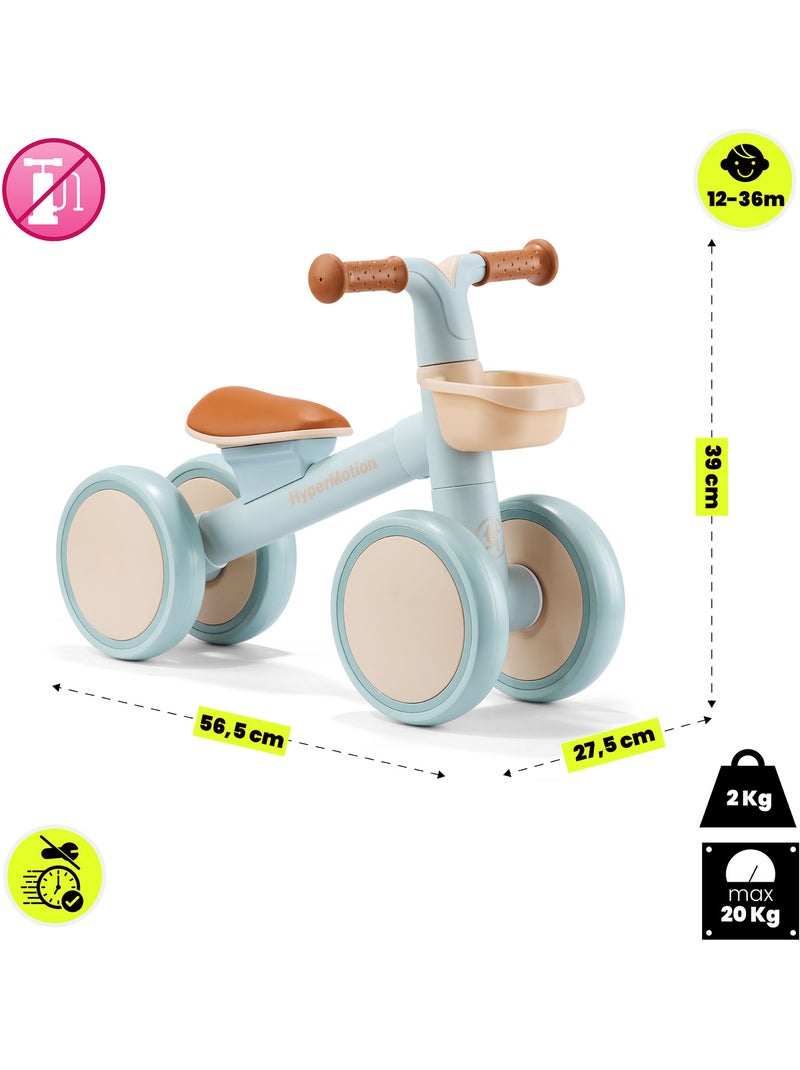 Draisienne Enfant 4 Roues HyperMotion Tobi Mini avec Panier dès 12 mois Bleu - Kiabi