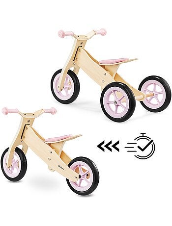 Draisienne enfant en bois, tricycle evolutif 3 ou 2 roues, max 30 kg- premier vélo