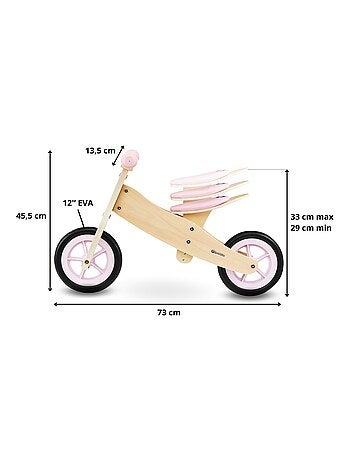 Draisienne enfant en bois, tricycle evolutif 3 ou 2 roues, max 30 kg- premier vélo