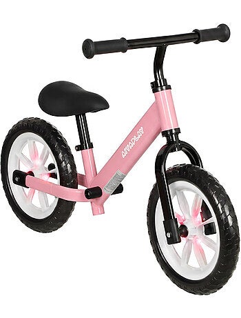 Draisienne enfant led siège guidon réglables rose