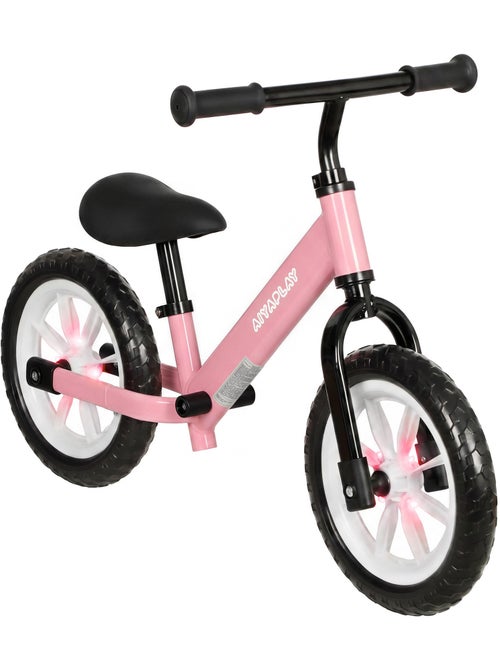 Draisienne enfant led siège guidon réglables rose - Kiabi Draisienne enfant led siège guidon réglables rose - Kiabi