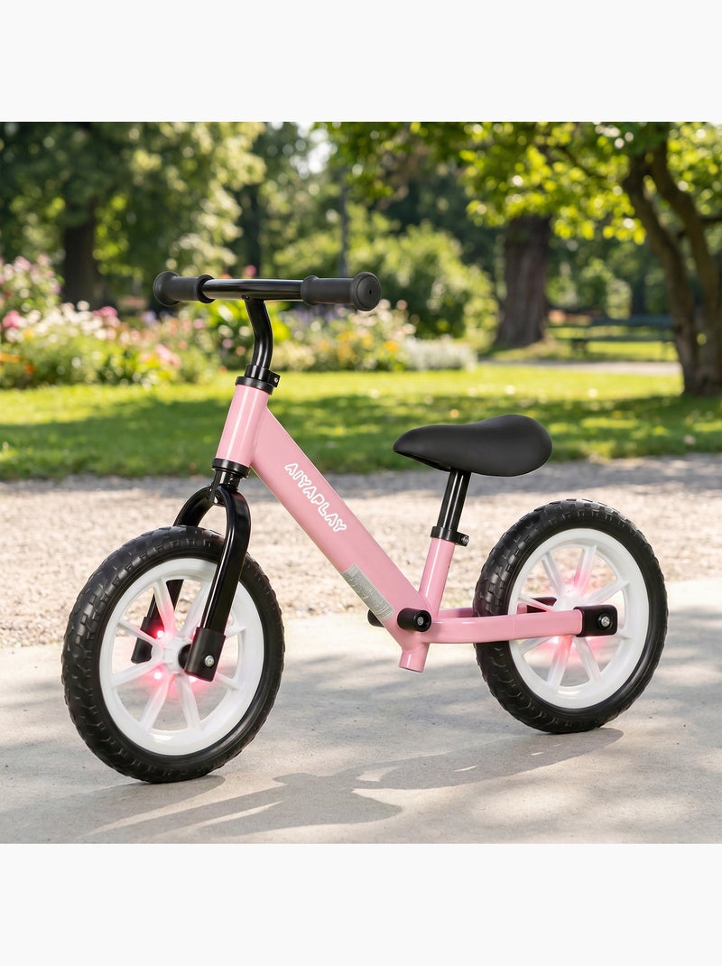 Draisienne enfant led siège guidon réglables rose Rose - Kiabi