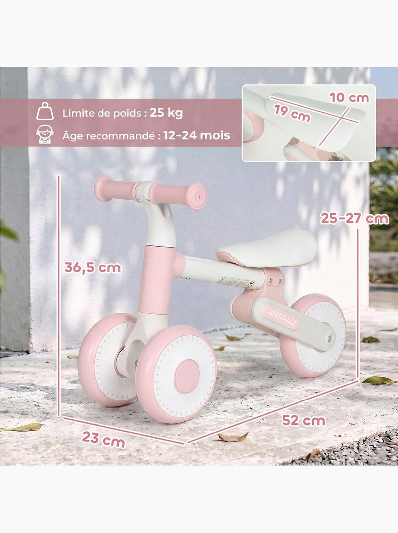 Draisienne enfant pliable réglable Rose - Kiabi