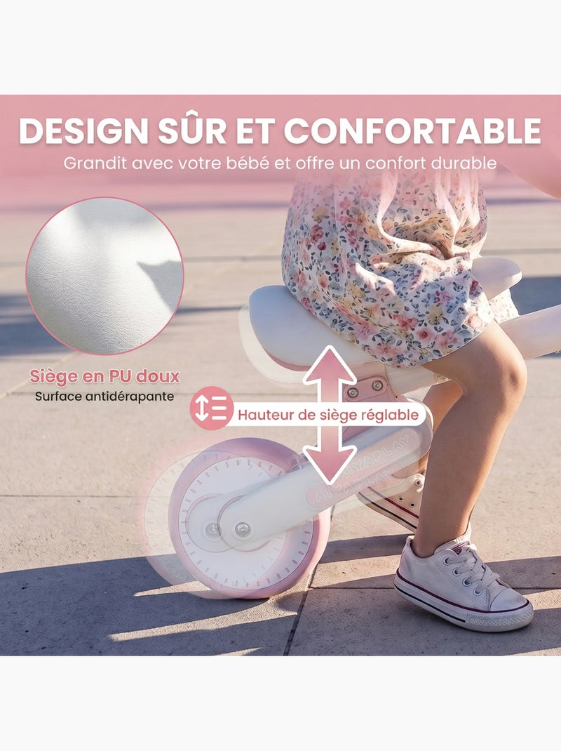 Draisienne enfant pliable réglable Rose - Kiabi