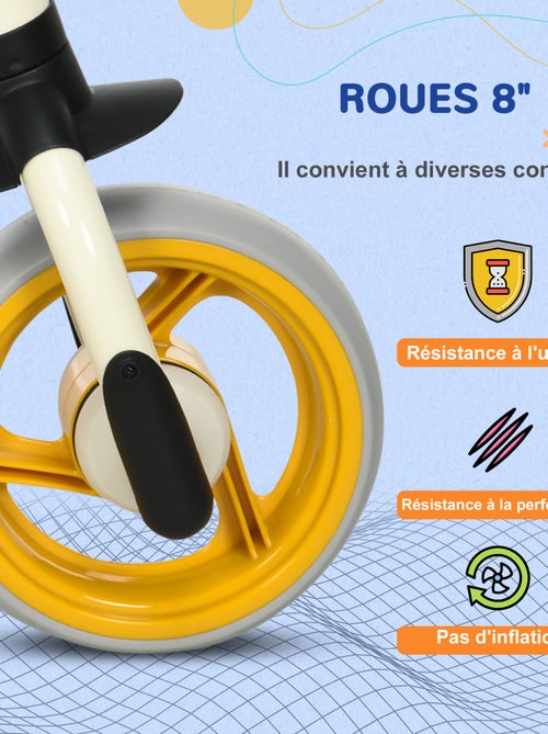 Draisienne enfant selle réglable roues EVA acier - Kiabi