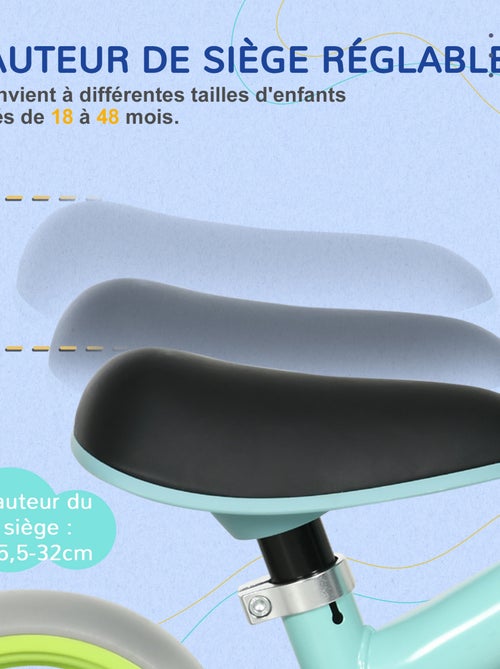 Draisienne enfant selle réglable roues EVA acier - Kiabi
