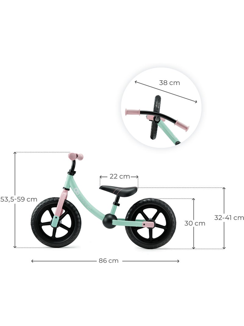 Draisienne Kinderkraft 2WAY NEXT avec roues EVA tout-terrain, selle et guidon réglables Menthe - Kiabi