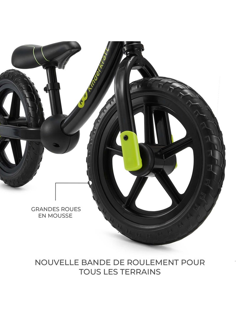 Draisienne Kinderkraft 2WAY NEXT avec roues EVA tout-terrain, selle et guidon réglables Noir - Kiabi