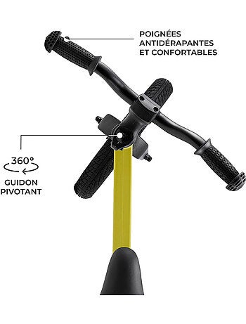 Draisienne Kinderkraft ETER avec Selle Réglable, Roues PU 12 Pouces et Cadre en Nylon Léger