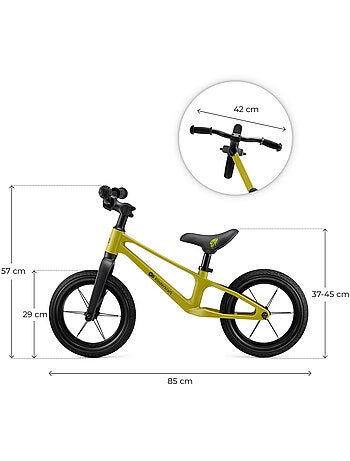 Draisienne Kinderkraft ETER avec Selle Réglable, Roues PU 12 Pouces et Cadre en Nylon Léger