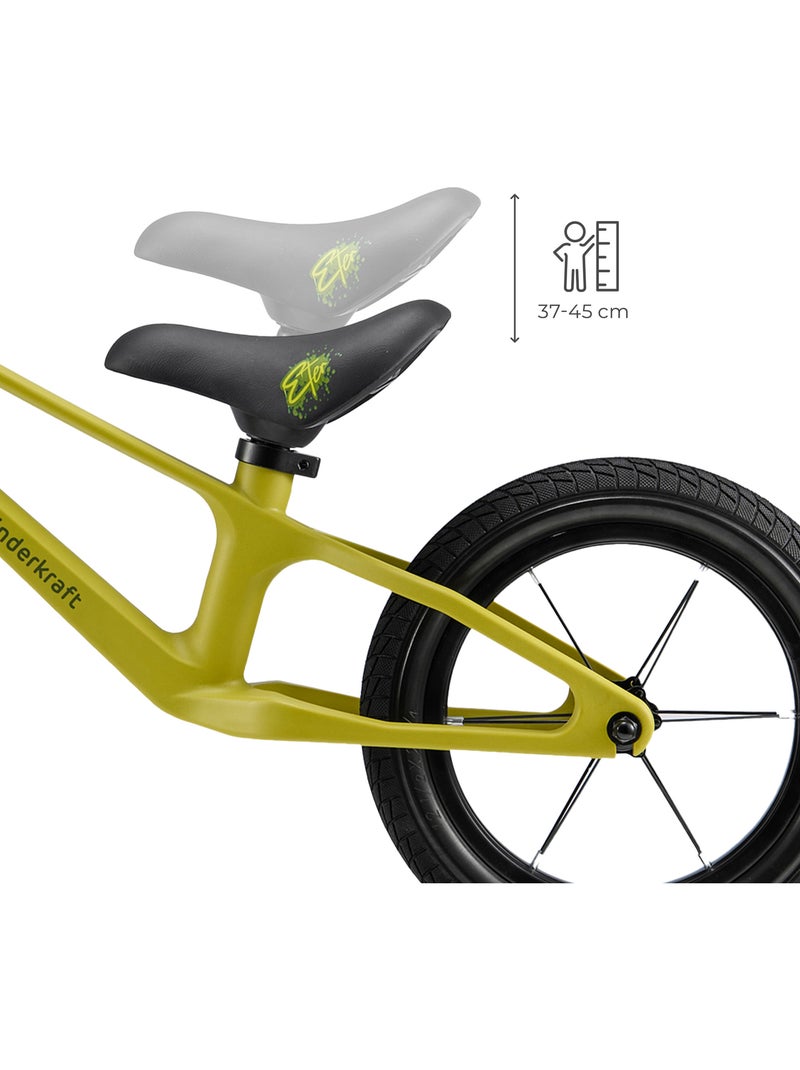 Draisienne Kinderkraft ETER avec Selle Réglable, Roues PU 12 Pouces et Cadre en Nylon Léger Jaune citron - Kiabi