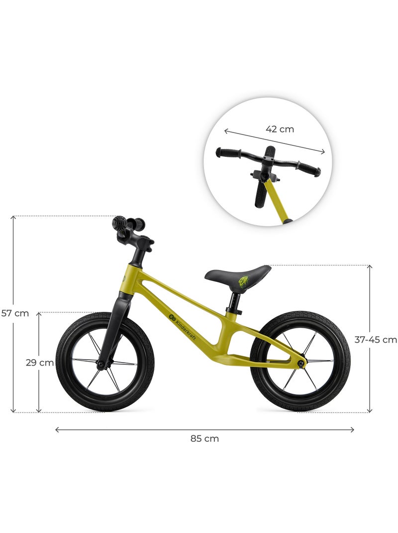 Draisienne Kinderkraft ETER avec Selle Réglable, Roues PU 12 Pouces et Cadre en Nylon Léger Jaune citron - Kiabi