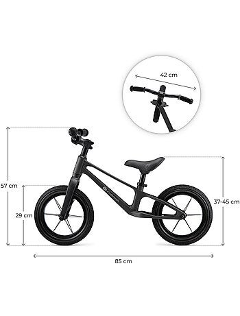 Draisienne Kinderkraft ETER avec Selle Réglable, Roues PU 12 Pouces et Cadre en Nylon Léger