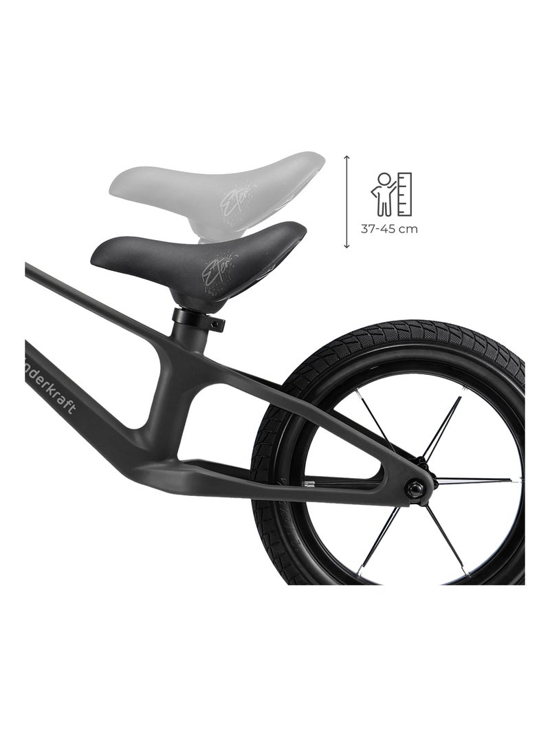 Draisienne Kinderkraft ETER avec Selle Réglable, Roues PU 12 Pouces et Cadre en Nylon Léger Noir - Kiabi