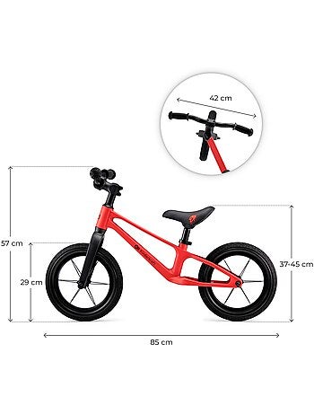 Draisienne Kinderkraft ETER avec Selle Réglable, Roues PU 12 Pouces et Cadre en Nylon Léger