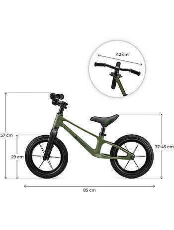 Draisienne Kinderkraft ETER avec Selle Réglable, Roues PU 12 Pouces et Cadre en Nylon Léger