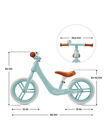 Draisienne Kinderkraft FLY PLUS avec Selle Réglable, Cadre en Magnésium et Roues EVA 30 cm