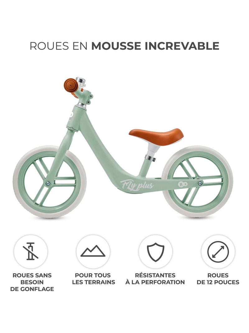 Draisienne Kinderkraft FLY PLUS avec Selle Réglable, Cadre en Magnésium et Roues EVA 30 cm Menthe - Kiabi