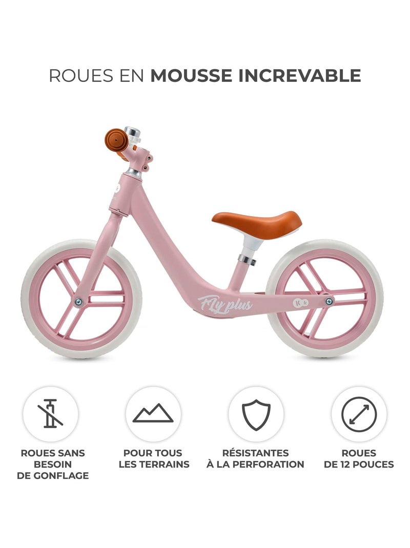 Draisienne Kinderkraft FLY PLUS avec Selle Réglable, Cadre en Magnésium et Roues EVA 30 cm Rose - Kiabi