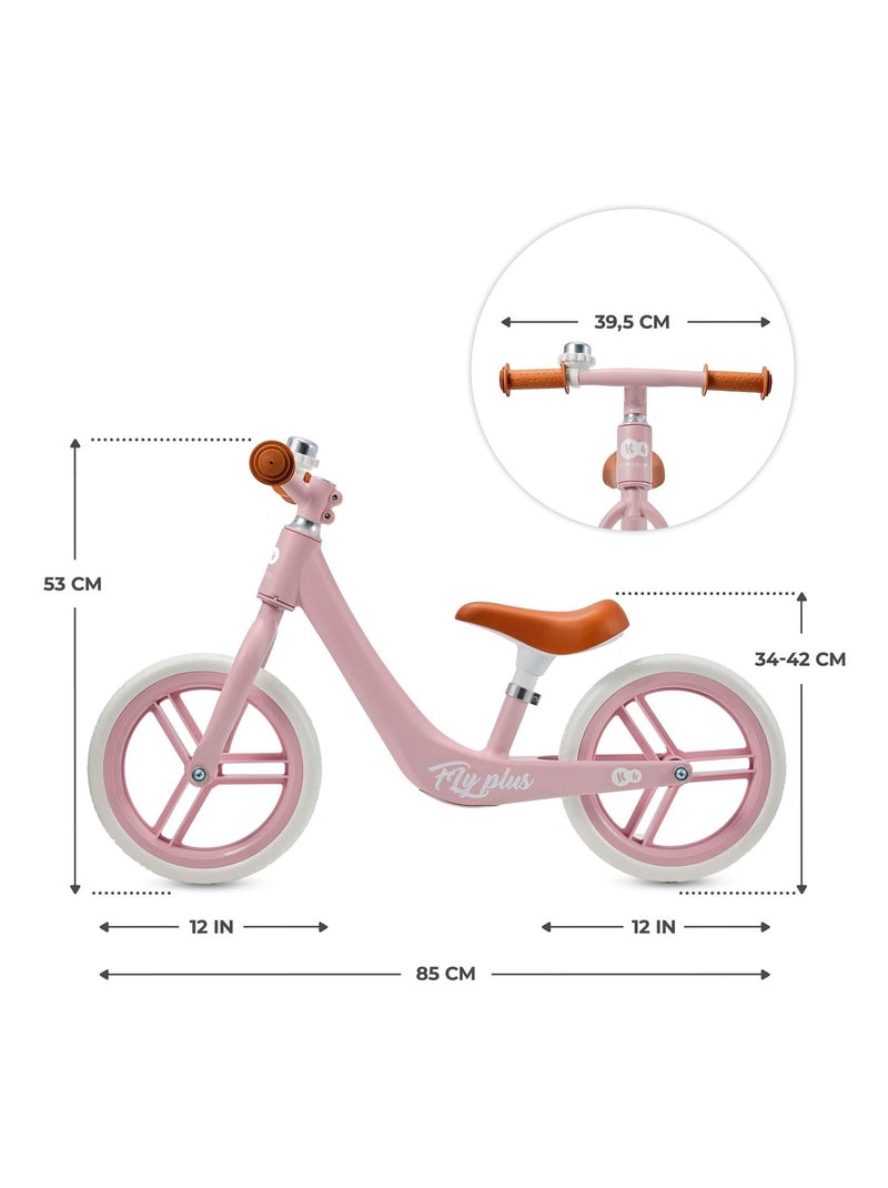 Draisienne Kinderkraft FLY PLUS avec Selle Réglable, Cadre en Magnésium et Roues EVA 30 cm Rose - Kiabi