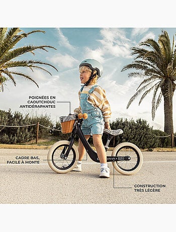 Draisienne Kinderkraft RAPID 2 avec cadre en magnésium, selle réglable, panier rétro et sonnette