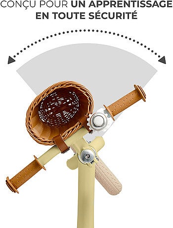 Draisienne Kinderkraft RAPID 2 avec cadre en magnésium, selle réglable, panier rétro et sonnette