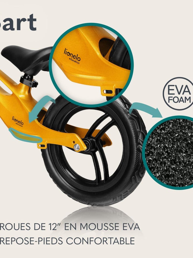 Draisienne LIONELO Bart - Vélo enfant - Jusqu'à 30 kg - Légère - Réglage du guidon et de la selle Bleu - Kiabi