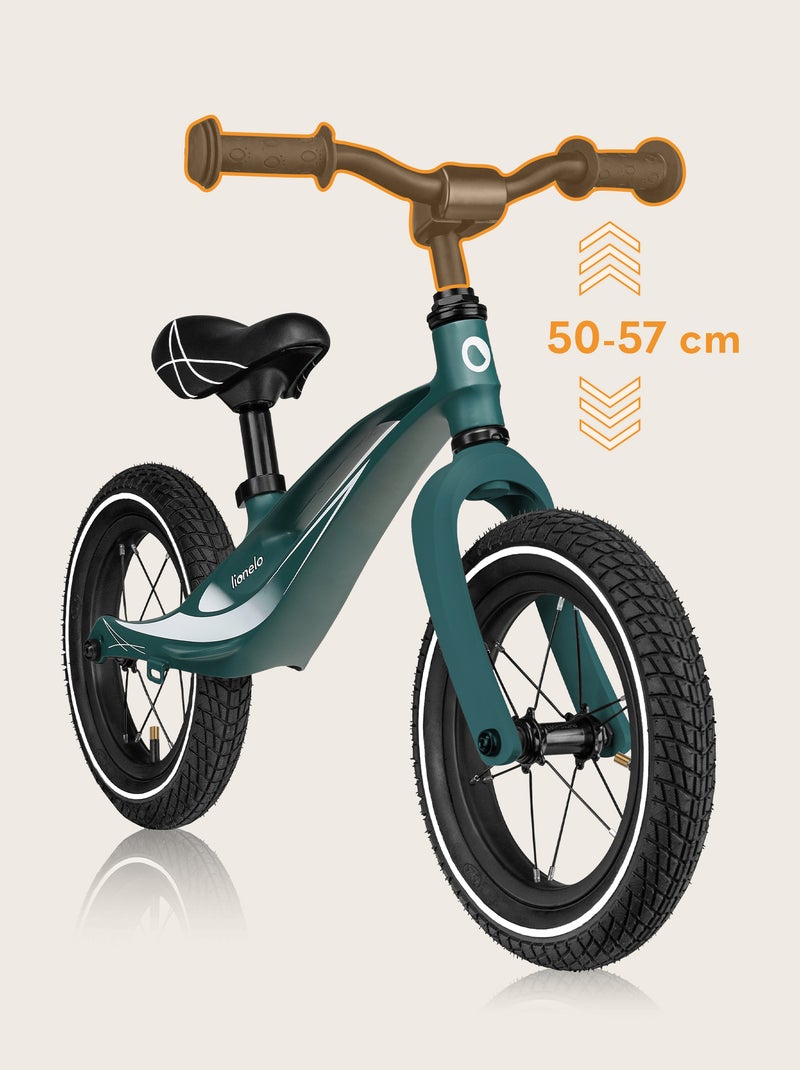 Draisienne LIONELO Bart Air- Vélo enfant - Jusqu'à 30 kg - Légère - Réglage du guidon et de la selle Vert - Kiabi