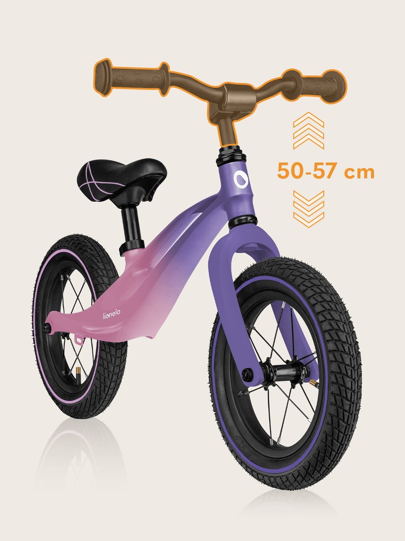 Draisienne LIONELO Bart Air- Vélo enfant - Jusqu'à 30 kg - Légère - Réglage du guidon et de la selle Violet - Kiabi