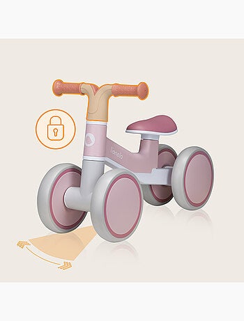 Draisienne LIONELO Villy - Vélo enfant - 4 Roues - Amorti à l'Avant - Siège Ergonomique
