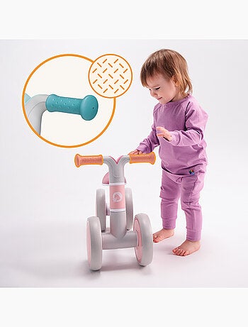 Draisienne LIONELO Villy - Vélo enfant - 4 Roues - Amorti à l'Avant - Siège Ergonomique