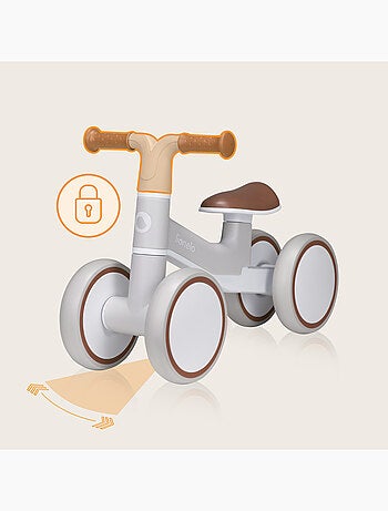 Draisienne LIONELO Villy - Vélo enfant - 4 Roues - Amorti à l'Avant - Siège Ergonomique