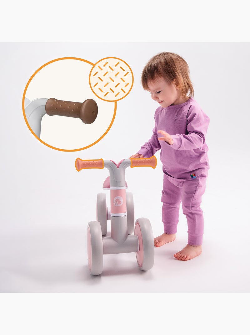 Draisienne LIONELO Villy - Vélo enfant - 4 Roues - Amorti à l'Avant - Siège Ergonomique Gris Marron - Kiabi