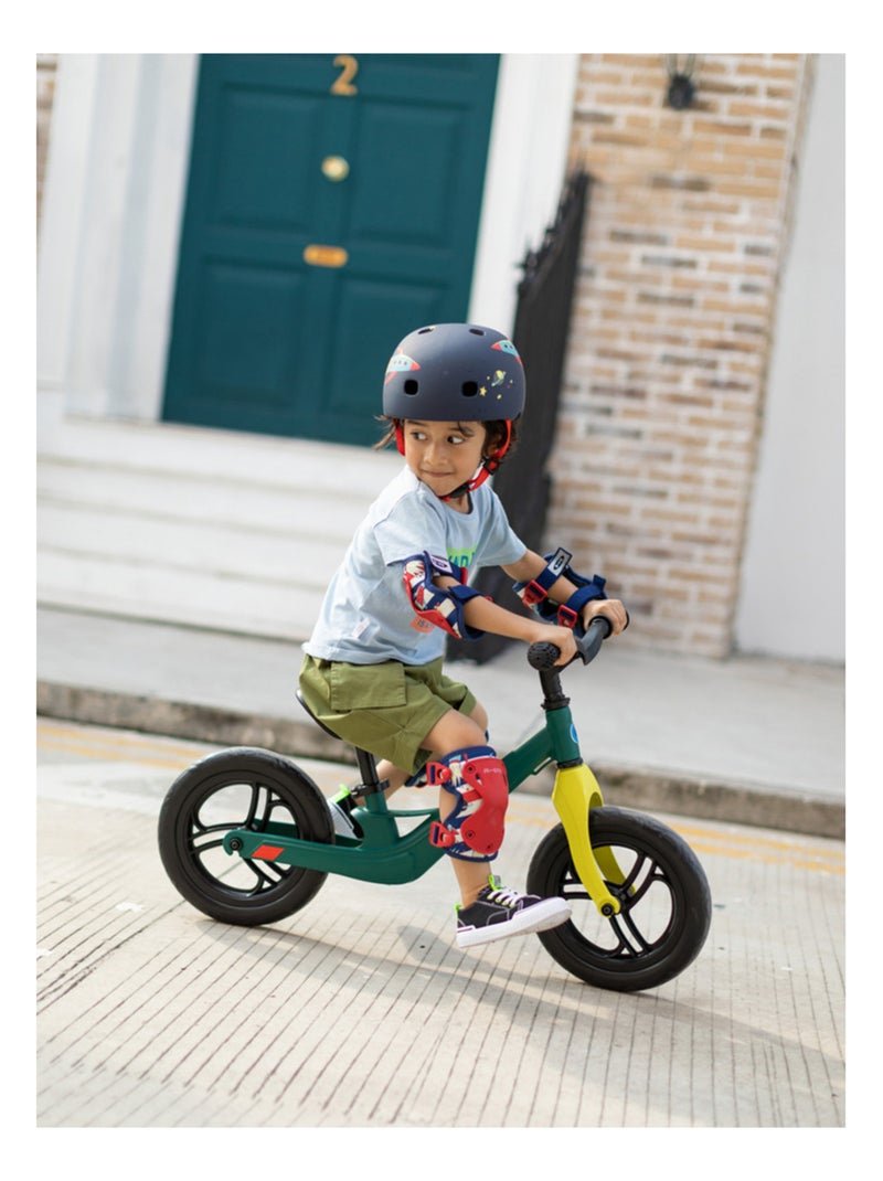 Draisienne 'Micro' Balance Bike Lite Vert Paon - Cadre magnesium et Roues EVA Jaune - Kiabi