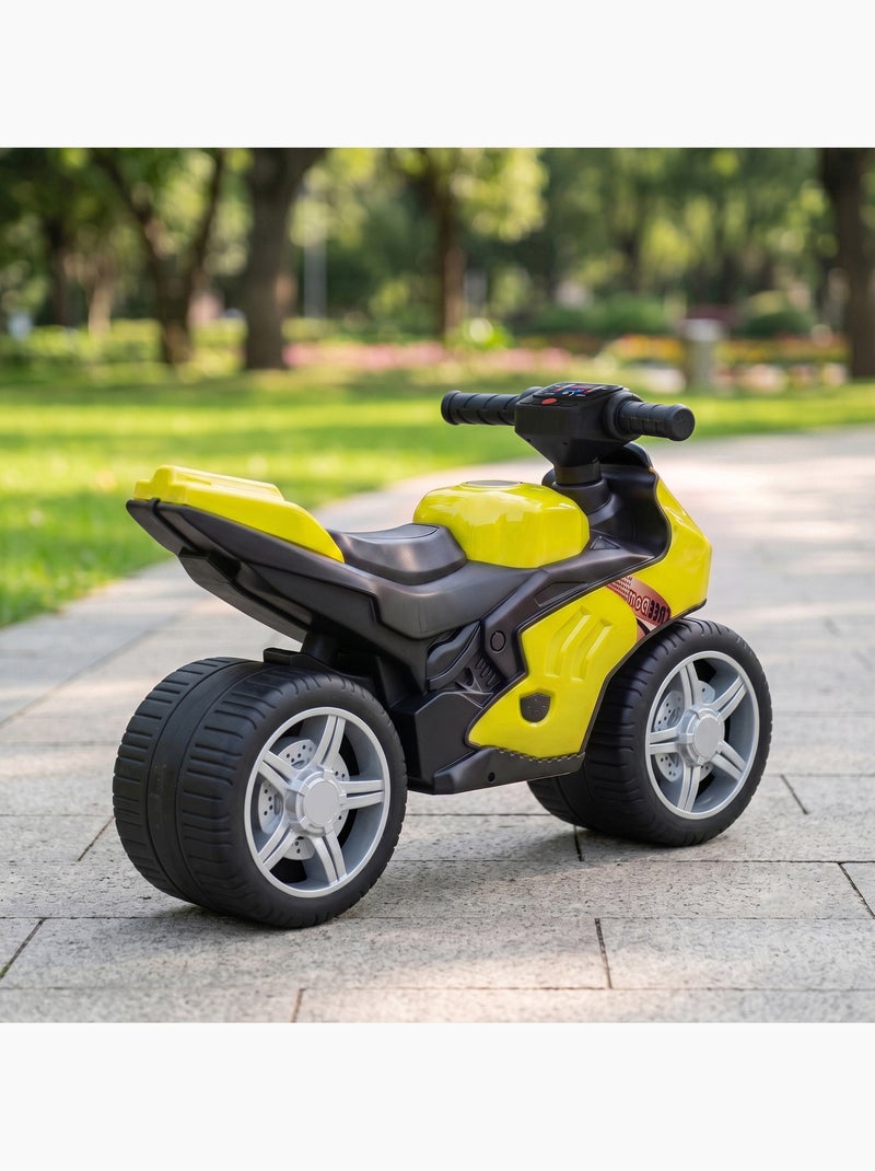 Draisienne moto de course larges roues effets sonores Jaune - Kiabi